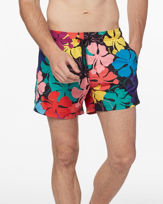 COSTUME DA BAGNO CORTO A VITA ELASTICATA STAMPA HIBY POP