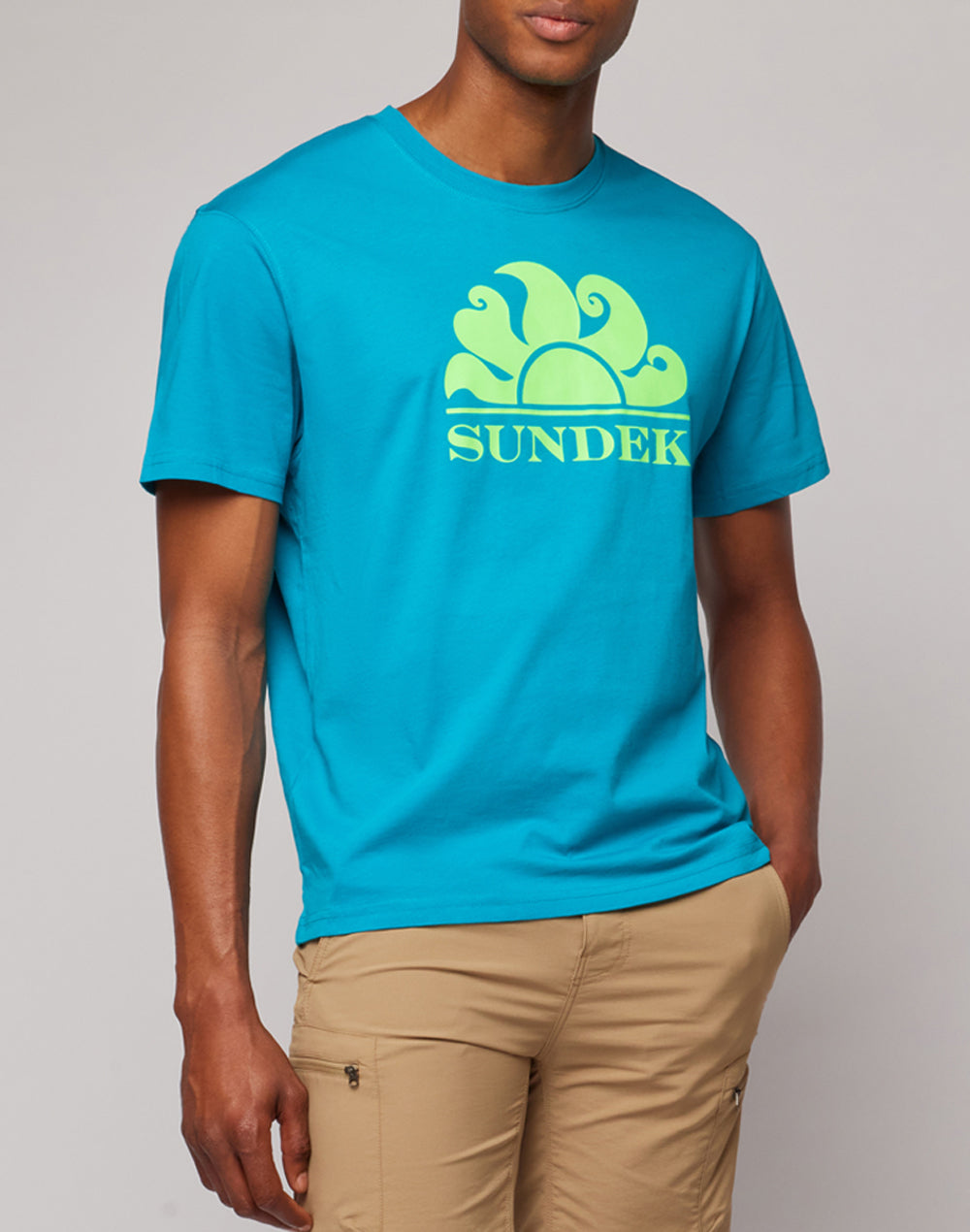 Sundek new simeon crew neck t shirt with logo M021TEJ7800 69401 SUNDEK