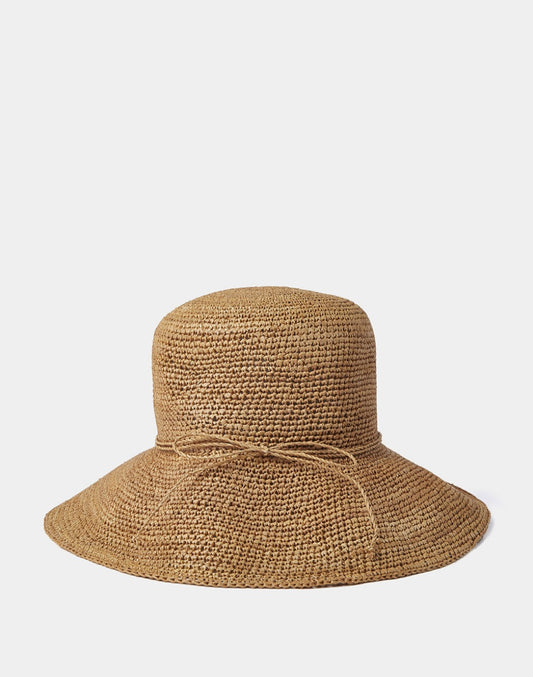 CAPPELLO IN RAFIA A TESA LARGA