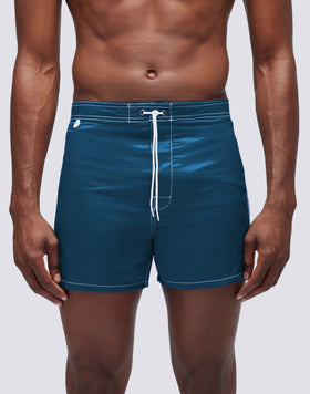 VINTAGE SATIN SHORT SWIMSHORTS WITH FIXED WAIST