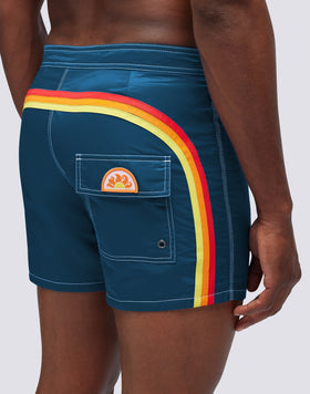VINTAGE SATIN SHORT SWIMSHORTS WITH FIXED WAIST