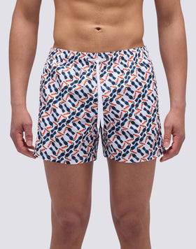 BAÑADOR CORTO DE CINTURA ELÁSTICA CON ESTAMPADO MULTI TUCÁN
