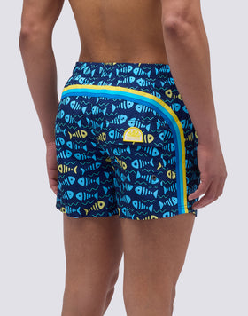 MAILLOT DE BAIN COURT À TAILLE ÉLASTIQUE IMPRIMÉ OFISH