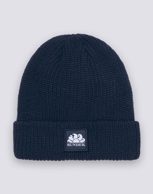RIBBED CHILD'S HAT WITH LOGO