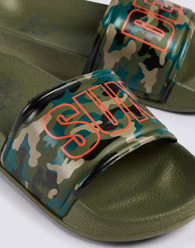 CAMOU BAND SLIPPER WITH LOGO