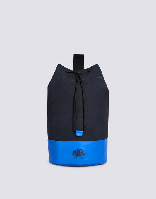 SAC À BANDOULE EN COTON AVEC DES COULEURS CONTRASTÉES