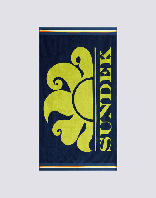 NEW CLASSIC - JACQUARD BEACH TOWEL WITH LOGO