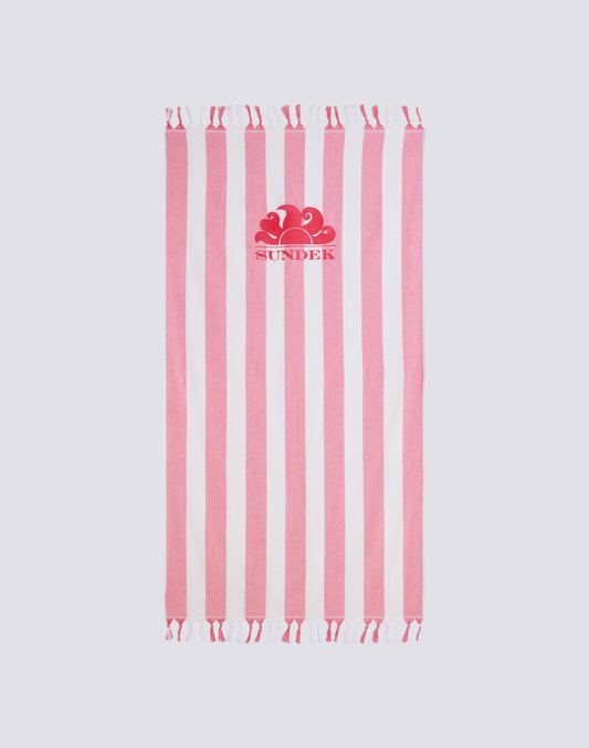 BEACH TOWEL FOUTA JACQUARD WITH LOGO