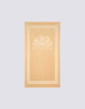 TELO IN SPUGNA JACQUARD CON LOGO E CORNICE