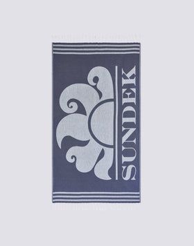 JACQUARD FOUTA BEACH TOWEL WITH LOGO