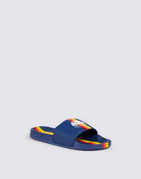 BAND SLIPPERS WITH LOGO AND RAINBOW DETAIL