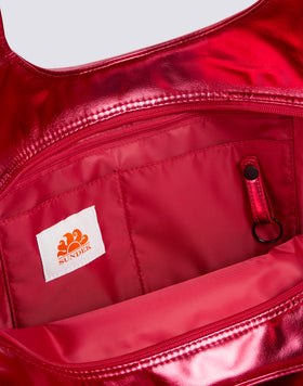 LAMINATED SHOPPING BAG WITH LOGO