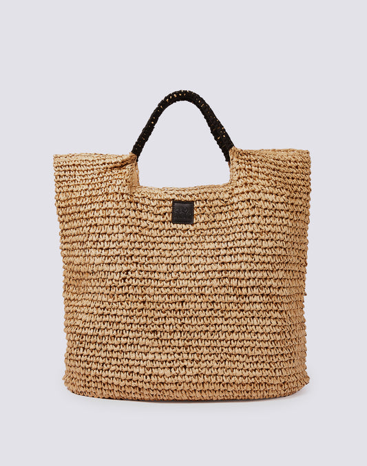 LARGE WOVEN PAPER STRAW BAG