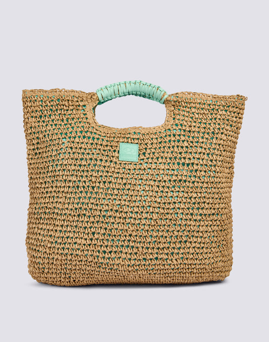 MAXI BORSA IN PAPER STRAW INTRECCIATA