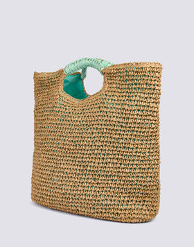 MAXI BAG IN WOVEN PAPER STRAW
