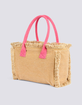 TOTE BAG CON EFFETTO STONE WASHED