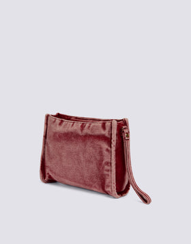 YARN-DYED COTTON CANVAS CLUTCH BAG