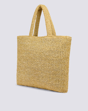 LARGE POLY RAFFIA BAG