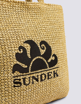 LARGE POLY RAFFIA BAG