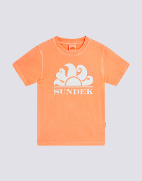 T-SHIRT MANICA CORTA IN COTONE SOVRATINTO