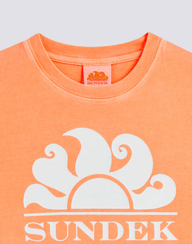 T-SHIRT MANICA CORTA IN COTONE SOVRATINTO