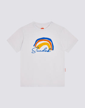 T-SHIRT CON STAMPA ARCOBALENO