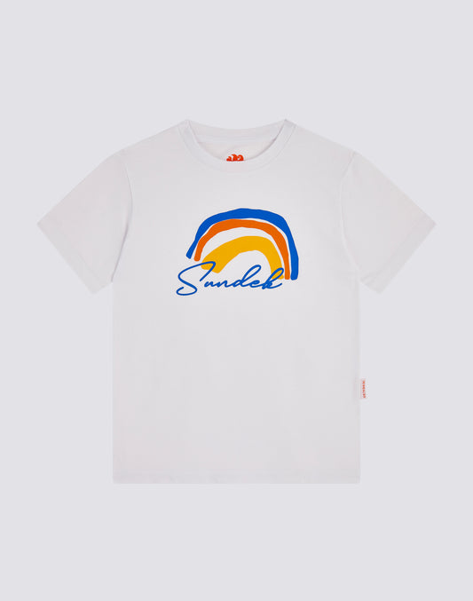 T-SHIRT CON STAMPA ARCOBALENO