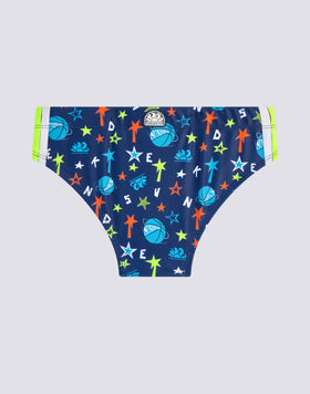 STAR-PRINTED MINI DIWALTER BEACH BRIEFS