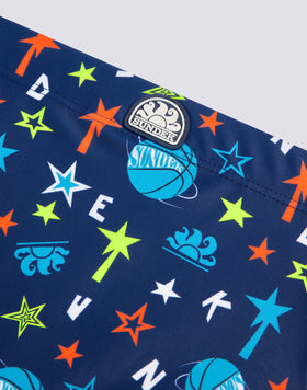 STAR-PRINTED MINI DIWALTER BEACH BRIEFS