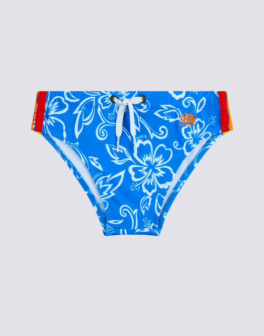 DIWALTER MINI SWIM BRIEFS WITH HIBISCUS PRINT