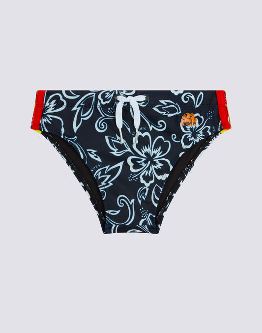 DIWALTER MINI SWIM BRIEFS WITH HIBISCUS PRINT