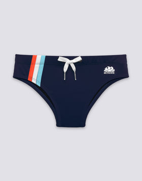 BOYS' TRICOLOUR SWIM SHORTS