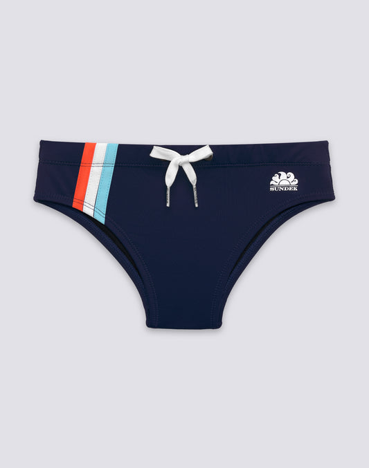 BOYS' TRICOLOUR SWIM SHORTS