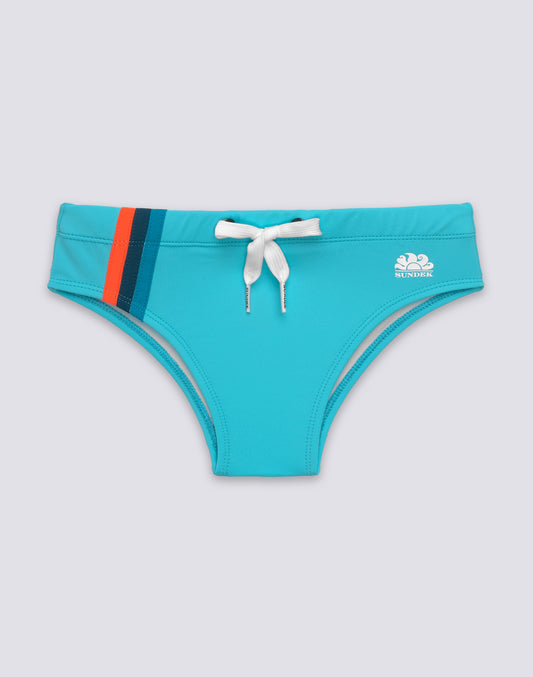 BOYS' TRICOLOUR SWIM SHORTS