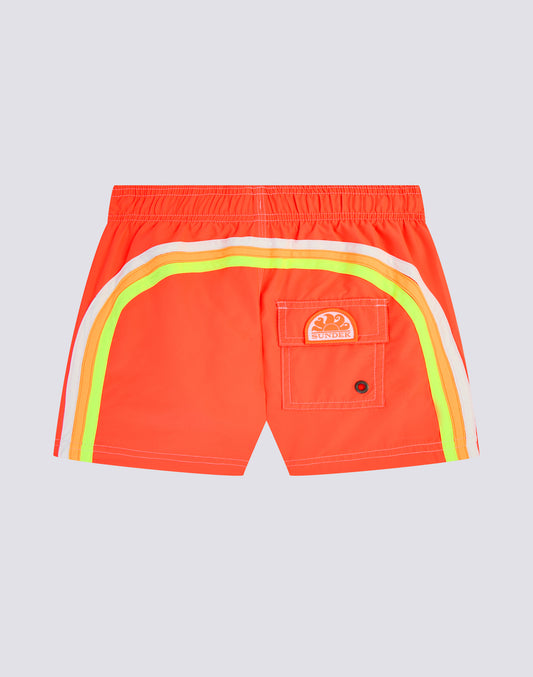 BOYS' SHORT SWIMSUIT WITH ELASTIC WAIST REPREVE®