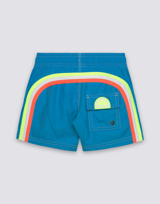 BOYS' SHORT SWIMSUIT WITH ELASTIC WAIST REPREVE®