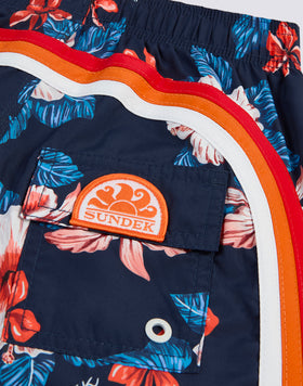 MAILLOT DE BAIN COURT REPREVE® À TAILLE ÉLASTIQUE AVEC IMPRIMÉ HEAVEN DREAM