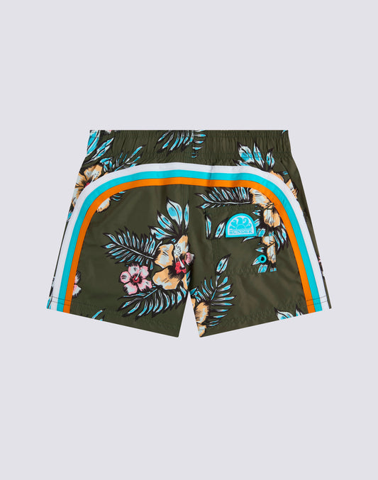 MAILLOT DE BAIN COURT À TAILLE ÉLASTIQUE REPREVE® AVEC IMPRIMÉ GRAPHIC FLOWER