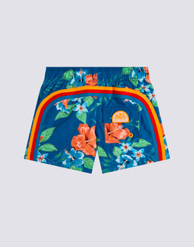 MAILLOT DE BAIN COURT À TAILLE ÉLASTIQUE REPREVE® AVEC IMPRIMÉ ISLAND BLISS