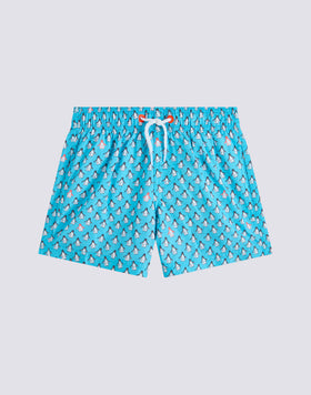 MAILLOT DE BAIN COURT À TAILLE ÉLASTIQUE REPREVE® AVEC IMPRIMÉ PINGU