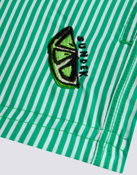 BAÑADOR CORTO CON CINTURA ELÁSTICA REPREVE® CON ESTAMPADO JUICY STRIPES