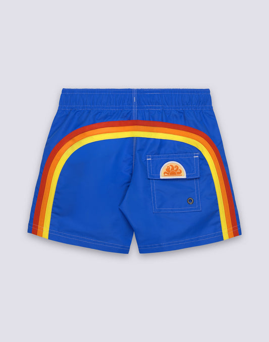 MAILLOT DE BAIN ENFANT COURT À TAILLE ÉLASTIQUE ICONIC TAFFETA