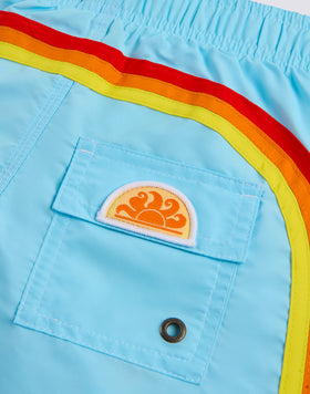 MAILLOT DE BAIN ENFANT COURT À TAILLE ÉLASTIQUE ICONIC TAFFETA