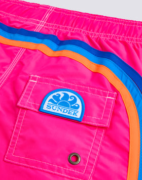 CHILDREN'S SWIM SHORTS WITH ELASTICATED WAIST ICONIC TAFFETA