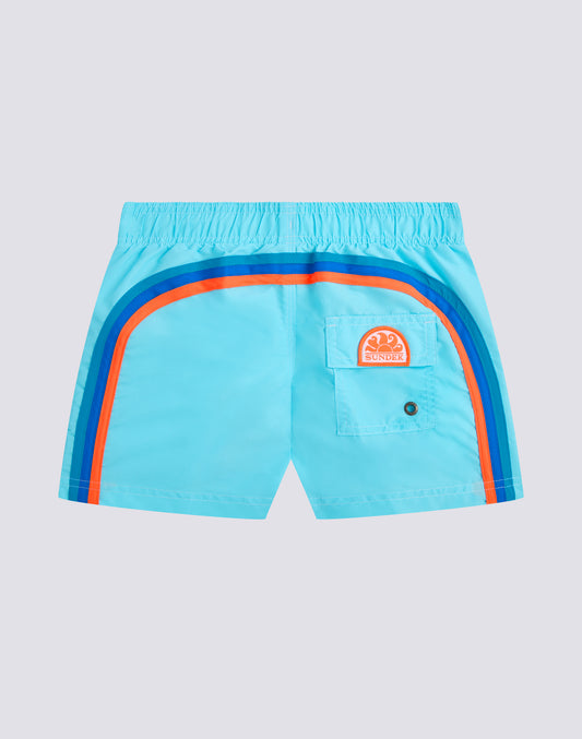 CHILDREN'S SWIM SHORTS WITH ELASTICATED WAIST ICONIC TAFFETA