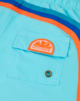 BAÑADOR NIÑO CORTO CON CINTURA ELÁSTICA ICONIC TAFFETA