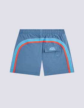 MAILLOT DE BAIN POUR ENFANT À TAILLE COURTE ET ÉLASTIQUE EN TISSU STRETCH