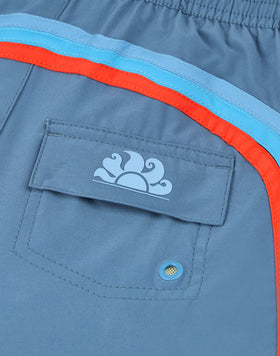 MAILLOT DE BAIN POUR ENFANT À TAILLE COURTE ET ÉLASTIQUE EN TISSU STRETCH