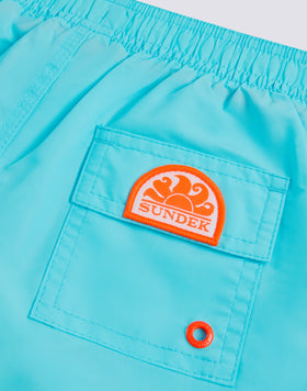 BAÑADOR NIÑO CORTO CON CINTURA ELÁSTICA ICONIC TAFFETA CON PIPING