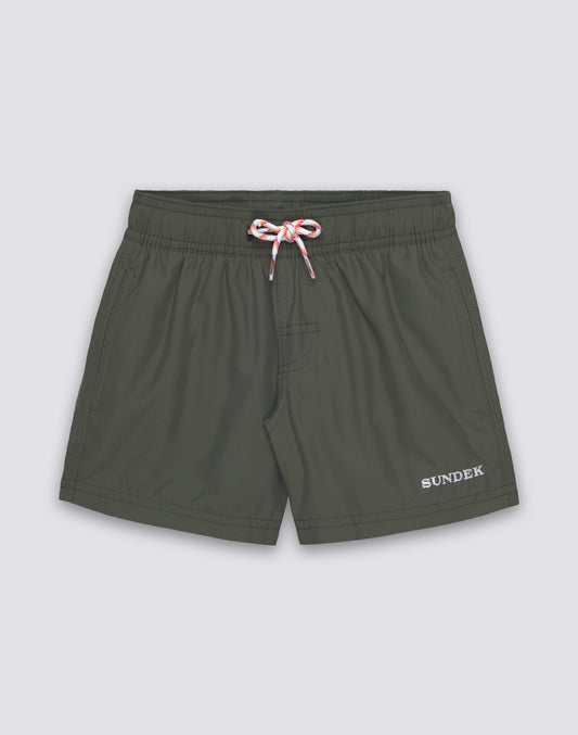 MAILLOT DE BAIN POUR ENFANT EN POLYESTER RECYCLÉ REPREVE® AVEC DÉTAILS TRICOLORES
